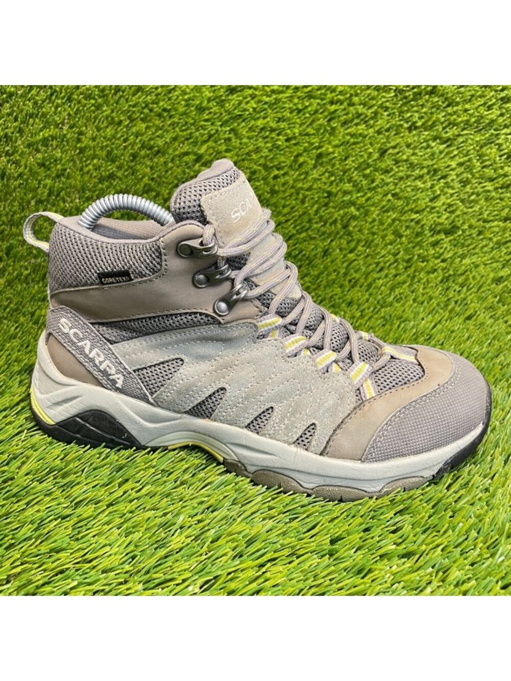 Scarpa Moraine Mid GTX Womens Size 7.5 Gray Brown Outdoor Working Hiking Boots